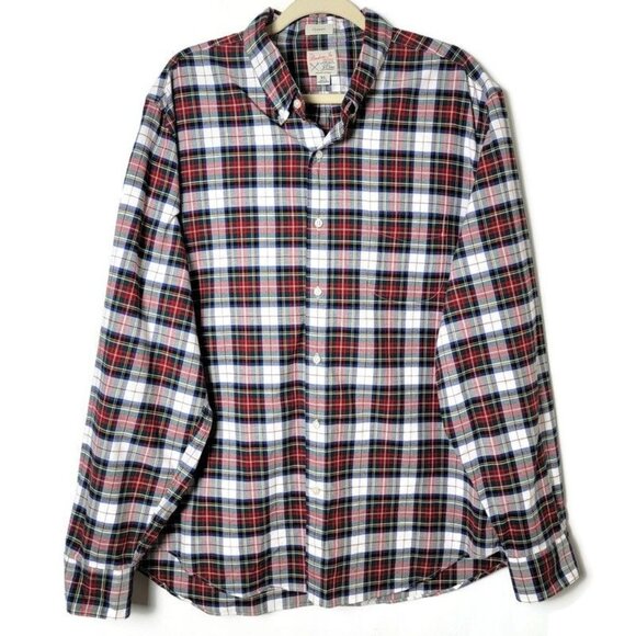 J. Crew Other - J.Crew The Broken In Oxford Cotton Outdoor Plaid Long Sleeve Button Up Shirt XL